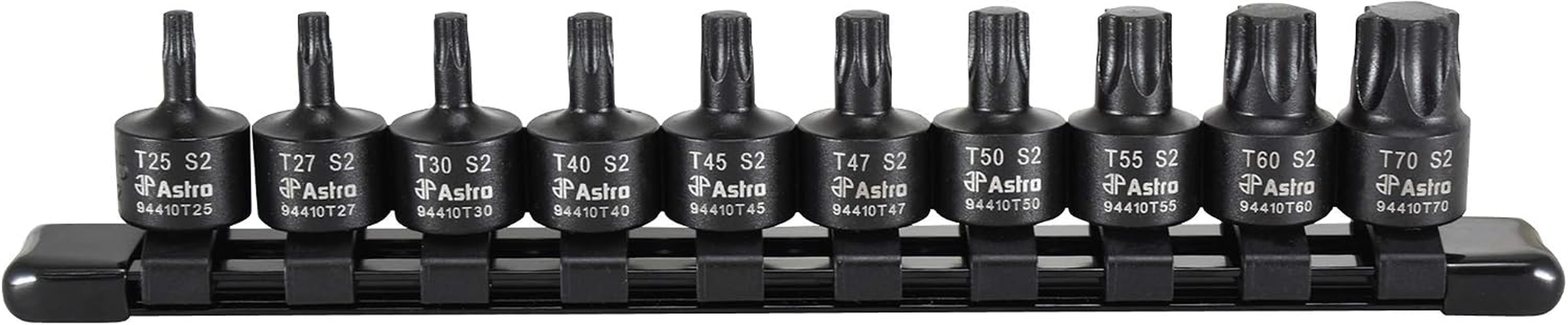 Astro Pneumatic Tool 94410T 10-Piece 3/8" Drive Nano Impact Torx Bit Sockets
