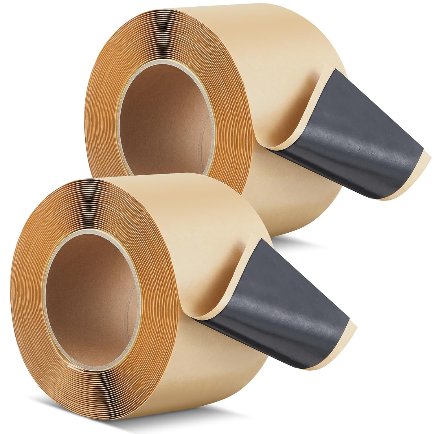 2 Pcs Pond Liner Seam Tape 3" X 25' Self Adhesive Double Sided Butyl Pond Seam Tape Liner Repair Tape Butyl Adhesive Sealer for EPDM Pond Liner Patch Cover Pond Garden