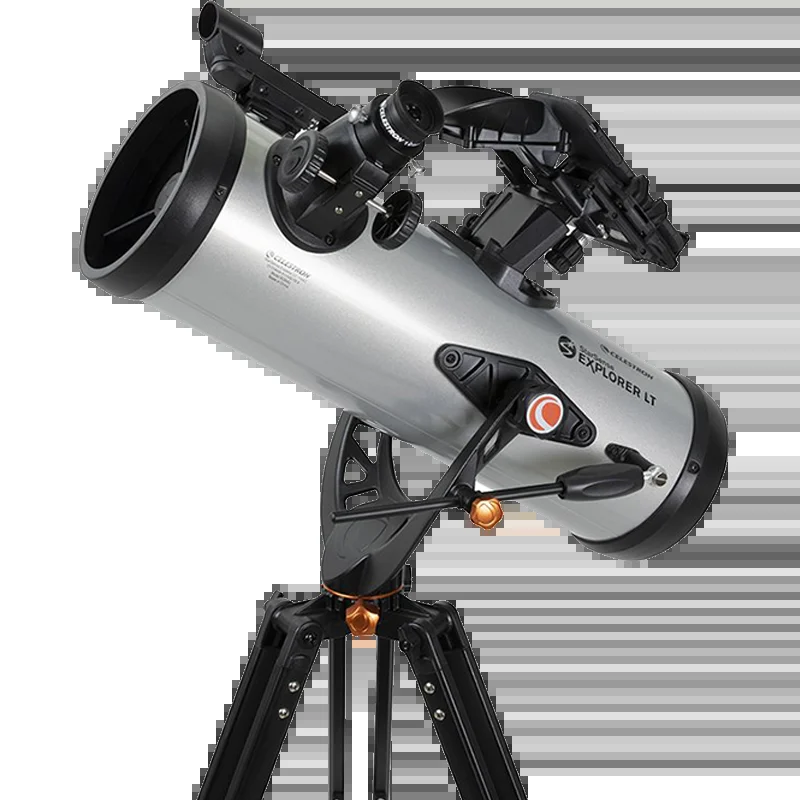 Celestron SSE LT114AZ Astronomical Telescope, StarSense Explorer Smartphone App-Enabled Aluminum Tripod, 114/1000mm