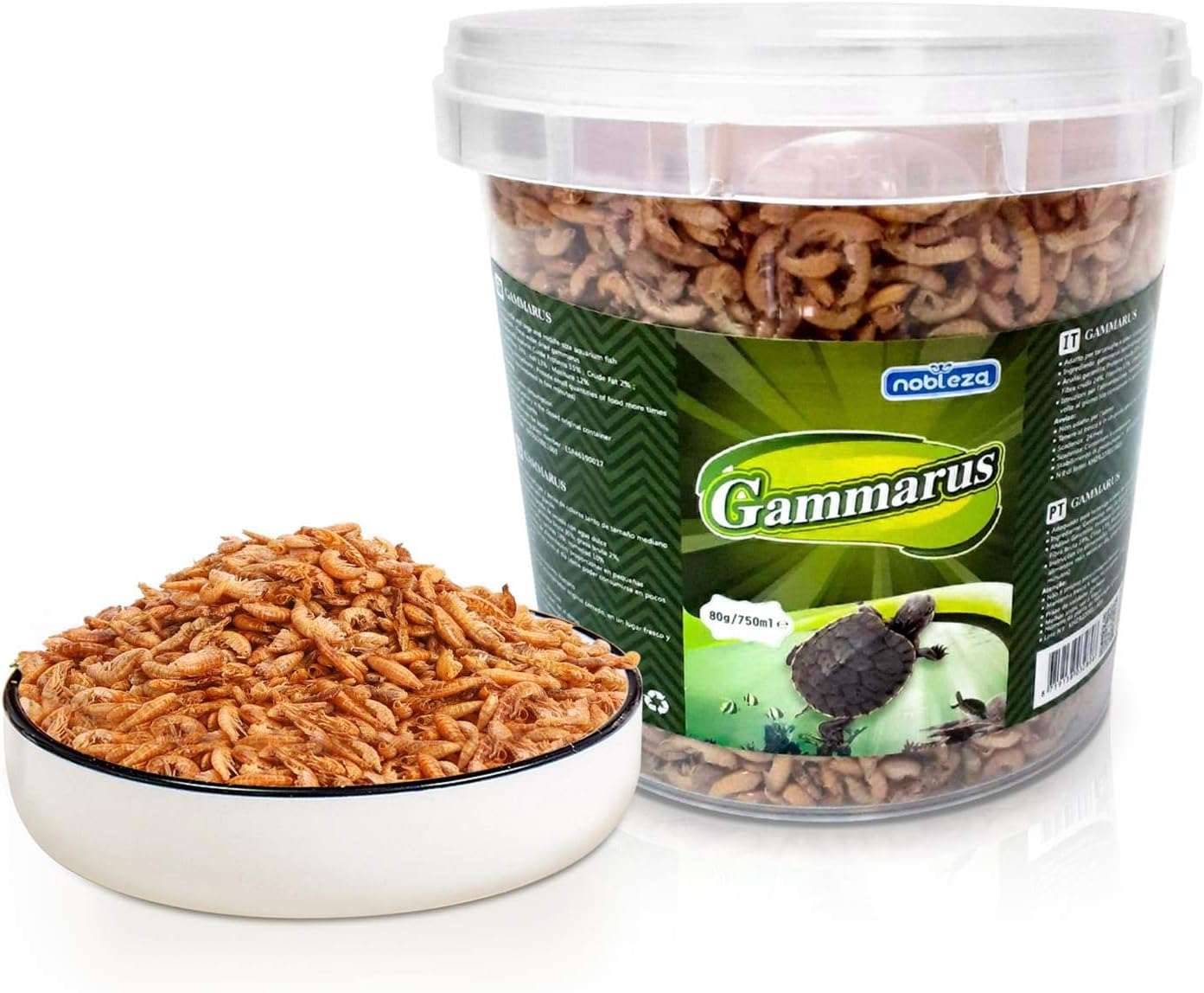 Cibo per tartarughe a base di gamberi di fiume naturali 80g / 750ml