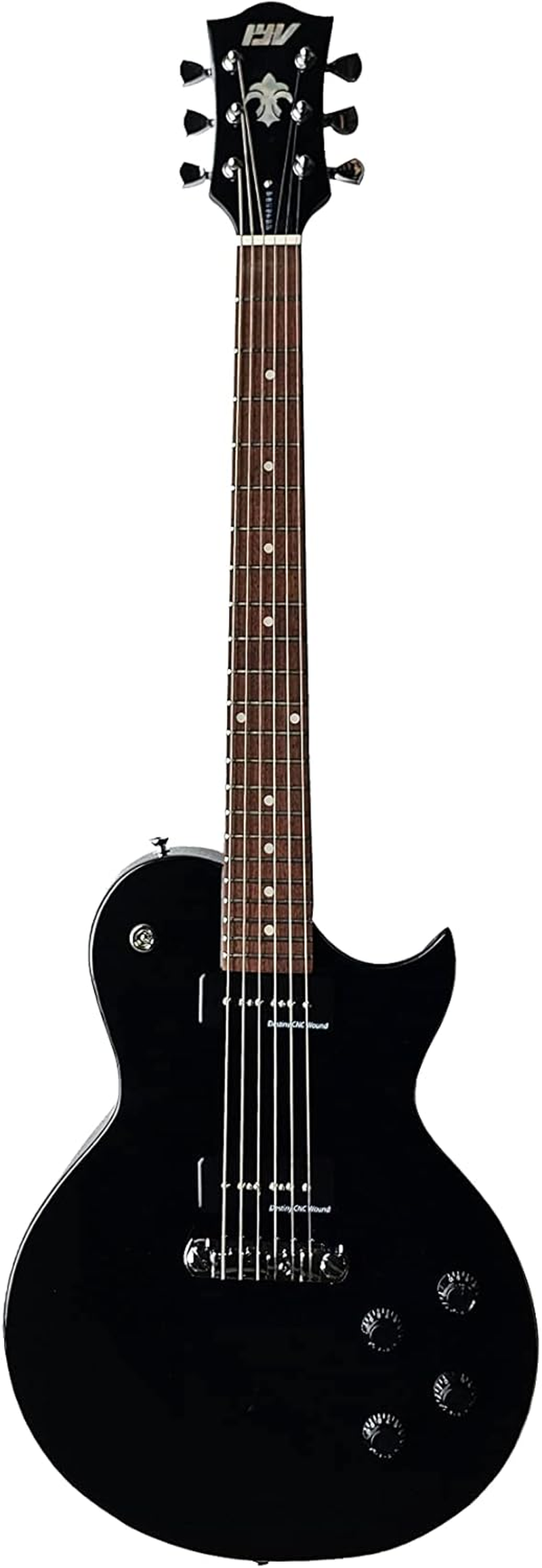 IYV ILS-250 BK Electric Guitar Black Solid Body P90 Pickups Maple Neck