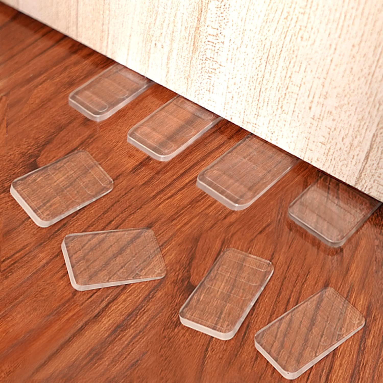 8 Pcs Table Wedge Clear Shim, Plastic Shims Levelers Adjustable Blocks Furniture Wedges, Leveling for Hot Tub Toilet Restaurant Appliance Door Stops, Trimmable Fix Highest Side 1/4