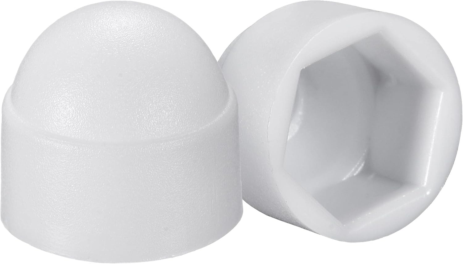 Uxcell Plastic Dome Nut Protection Cap Covers, M8 Nut Cover White 25Pcs