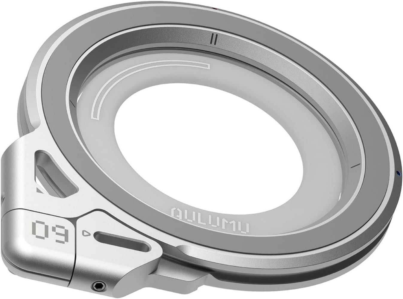 G09 Magsafe Ring Holder 360° Rotation Magnetic Phone Grip and Stand, N20 Dual-Sided Magnetic Mobile Phone Accessories for Iphone 17 16 15 14 13 Pro Max Samsung Android, Aluminium Alloy, Silver