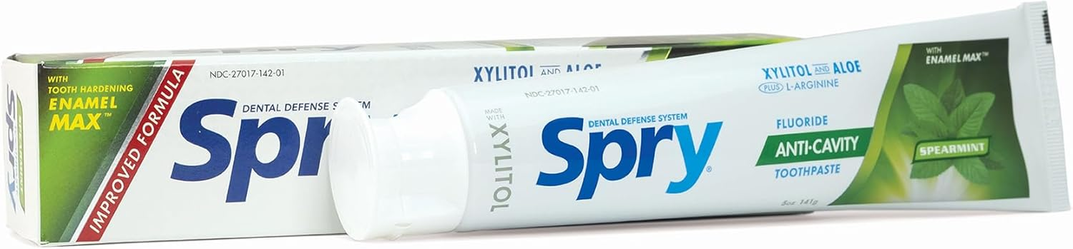 Spry Xylitol Toothpaste, Fluoride Free, Natural Spearmint, Anti-Plaque and Ta... - Picture 9 of 15