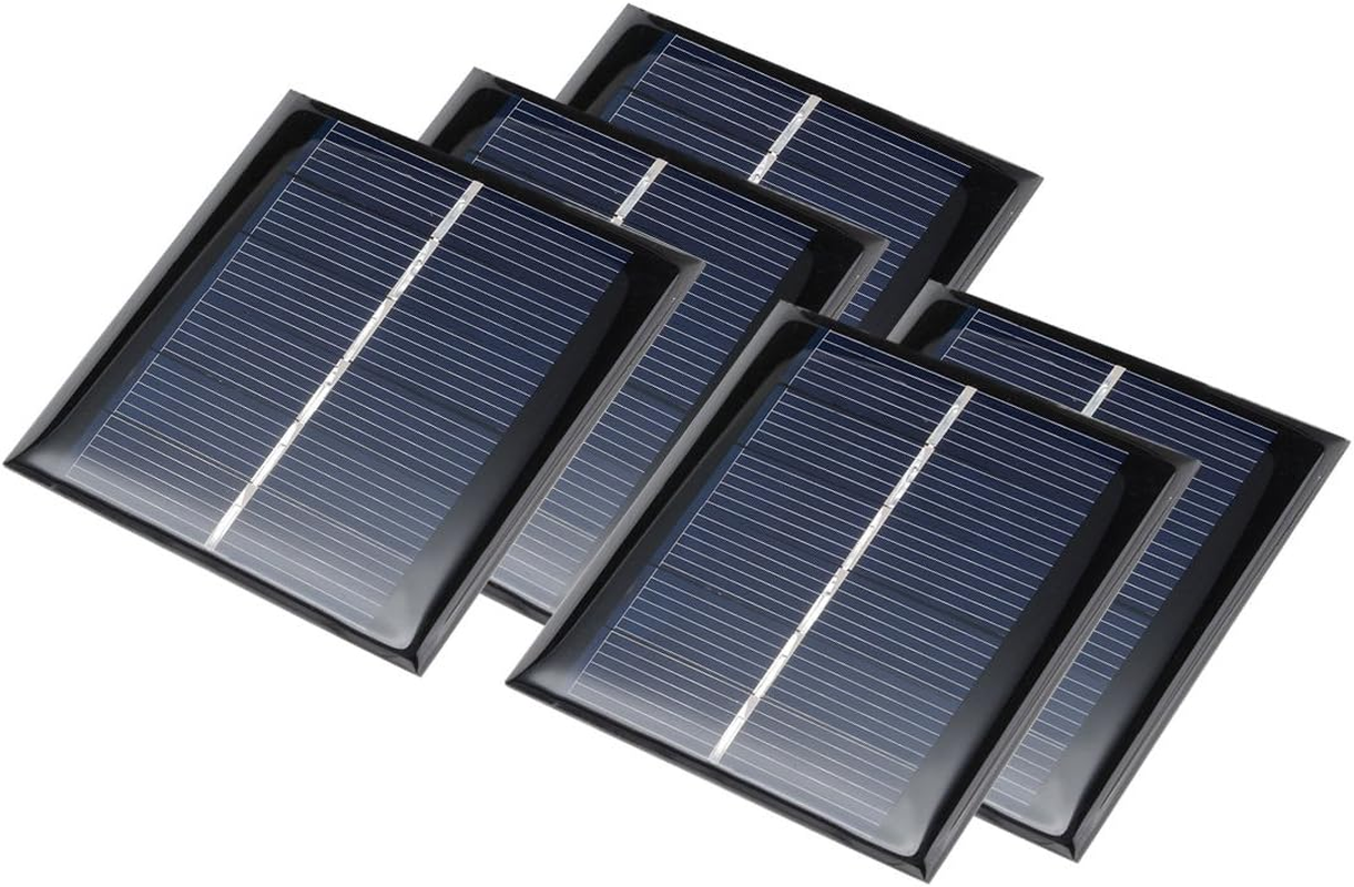 5 módulos de panel solar mini de polímero de 3 V y 100 mA