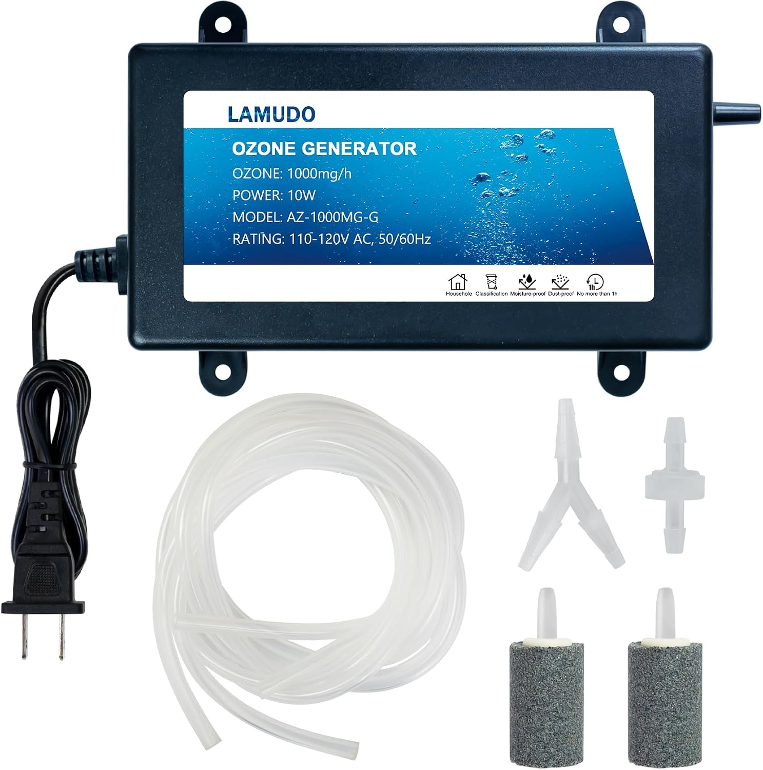 Ozone Generator with Air Stones for Cold Plunge and Hot Tubs