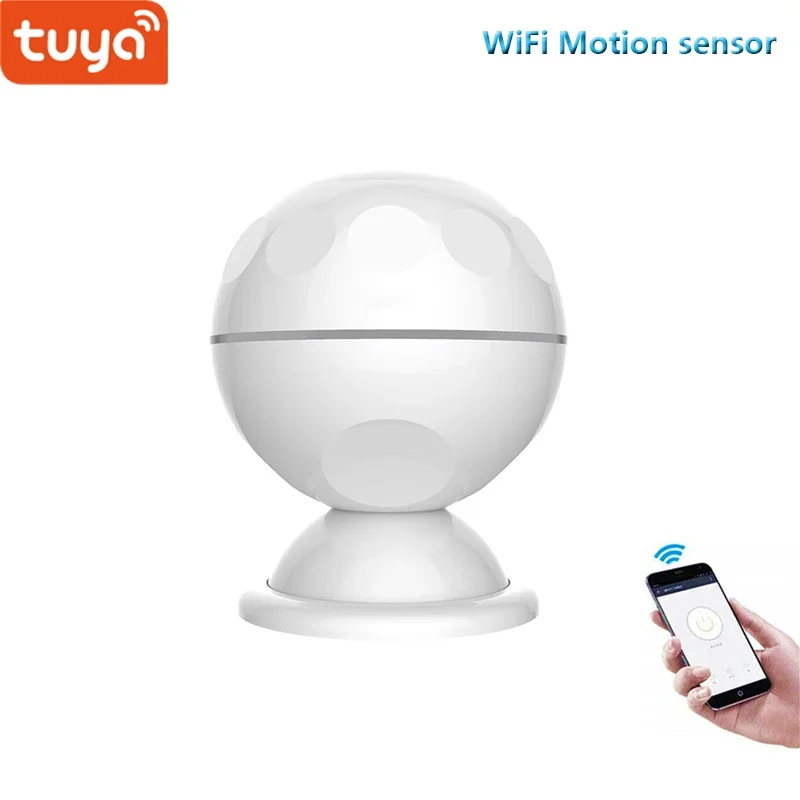 Tuya smart home security wifi PIR sensor with magnet bracket for smart life free APP compatible