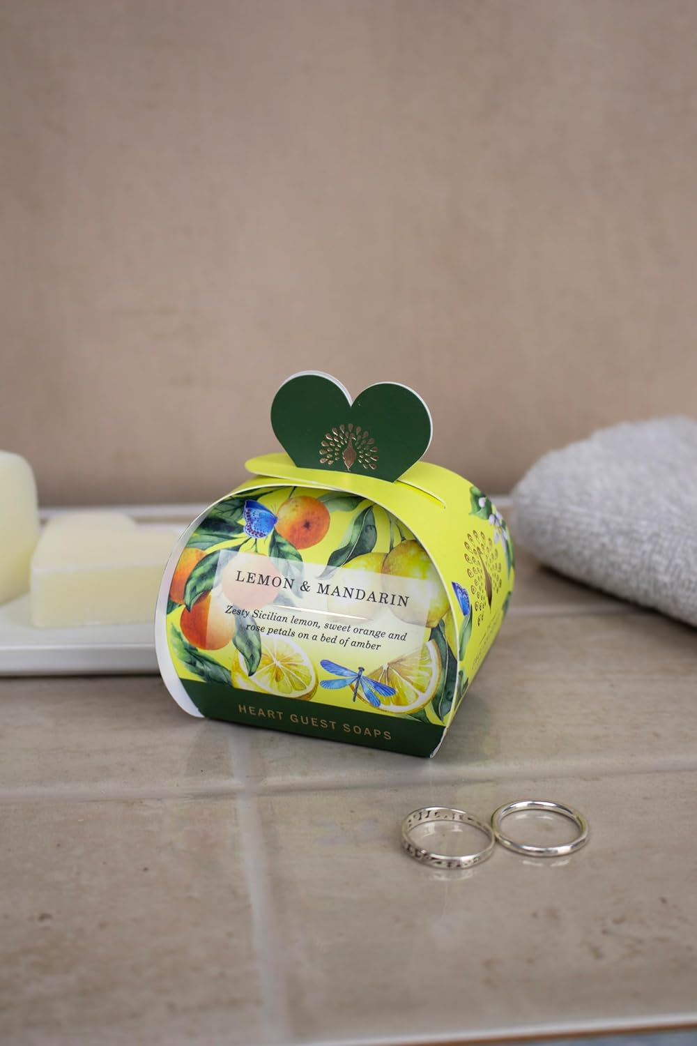 The English Soap Company Packed Guest Soaps, Sandalwood Shea Butter Heart Sha... - Picture 3 of 13