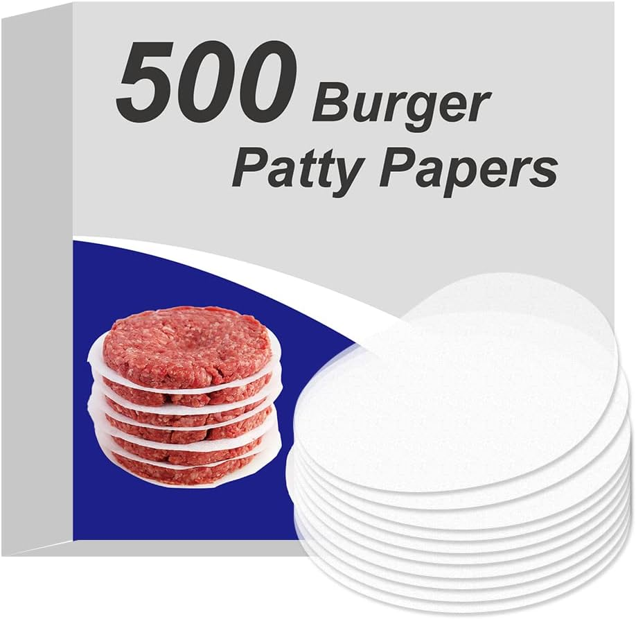 500 Pcs Non-Stick Burger Patty Paper Hamburger Parchment Papers for Press