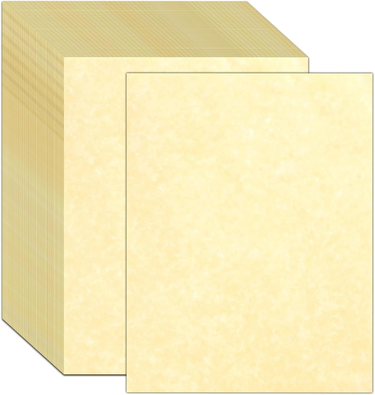 100 Sheets Old Age Parchment Paper, 8.5 X 11 Inch Vintage Printing/Writing Papers, Perfect for Christmas Stationery, Invitations, Awards
