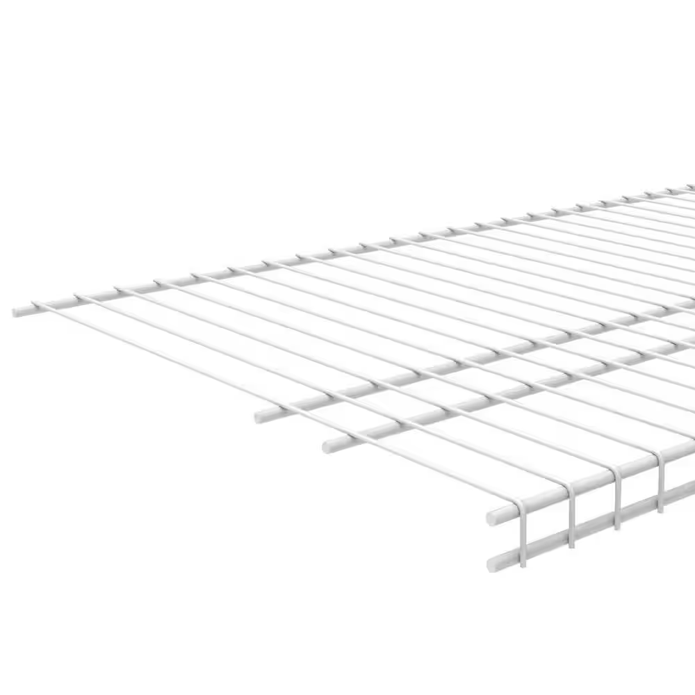 Wire Closet Shelf 72 in. x 16 in. Nickel Wide Mesh Ventilated Shelving White New
