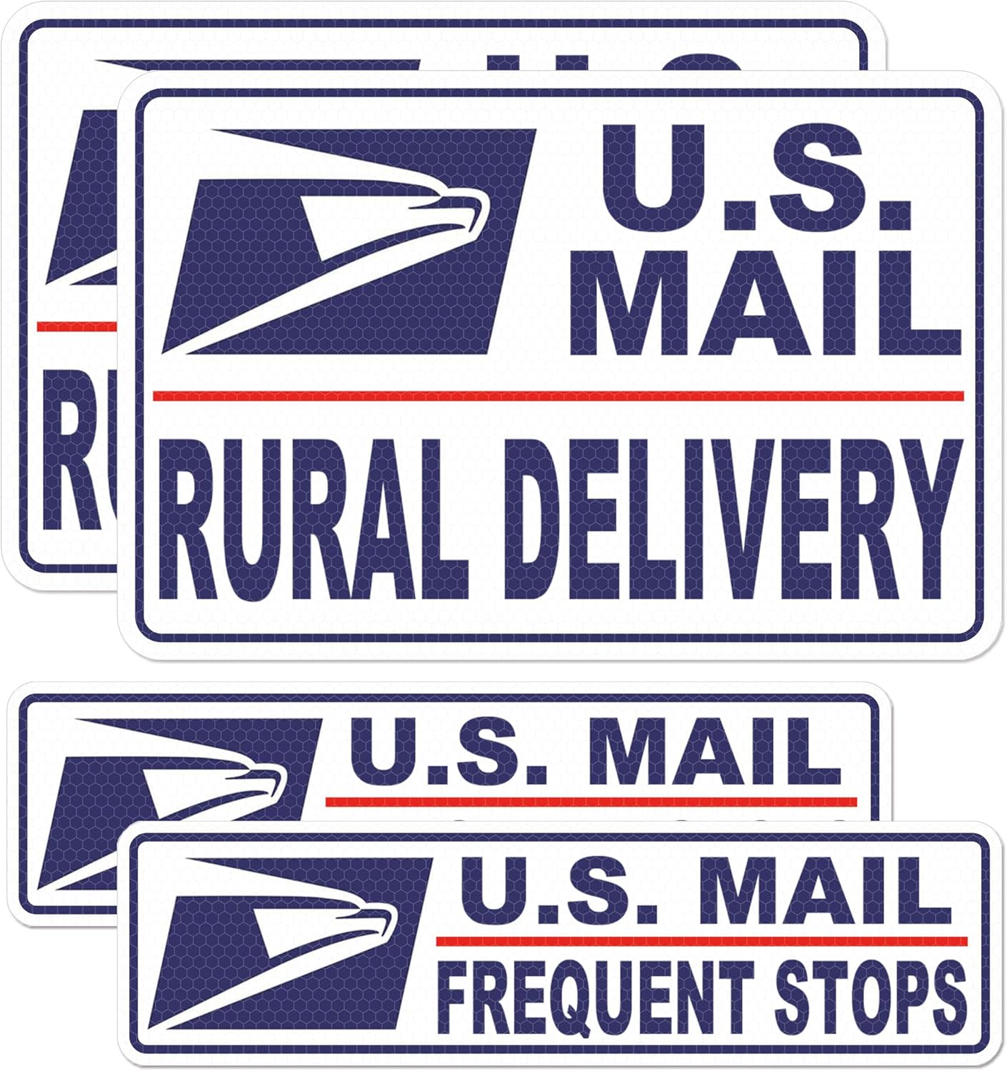 4 Pack Reflective Mail Delivery Driver Car Magnets Rural Delivery Carrier Magnetic Signs Caution Frequent Stops Delivery Driver Automotive Magnet Decal Waterproof Magnetic Bumper Stickers