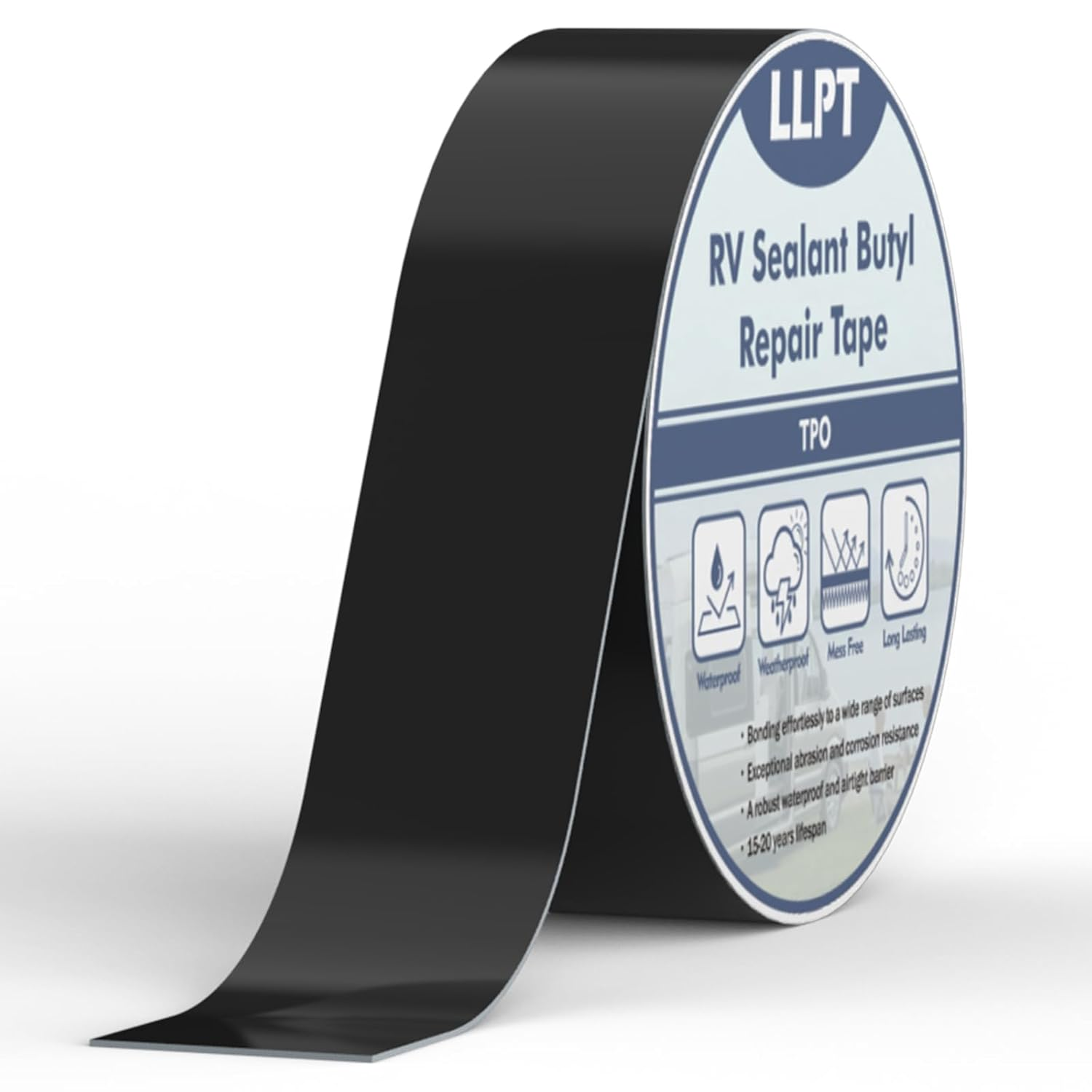 Butyl Tape/Roof Sealant | 51 Mm X 15 M | Black | UV Stable RV Sealant Repair Tape 