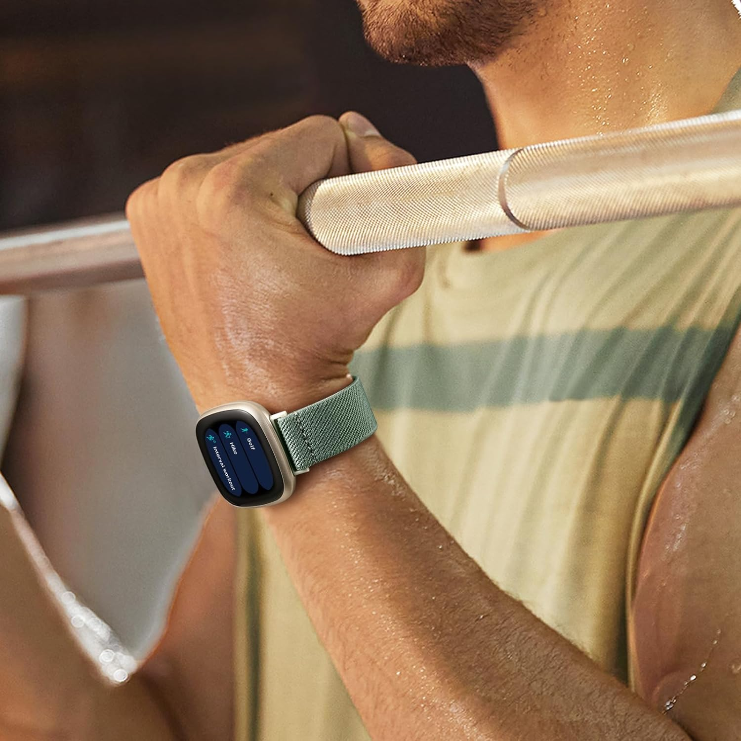 Elastic Band Compatible with Fitbit Sense Bands/Sense 2/Versa 4/Versa 3 Bands... - Picture 8 of 11