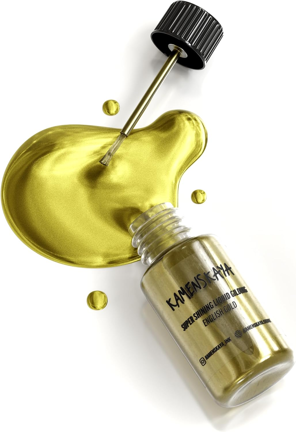 Liquid Gold Leaf Paint: Alcohol Based Fast Drying English Gold Liquid Gilding, 0.68 Fl Oz (20 Ml)