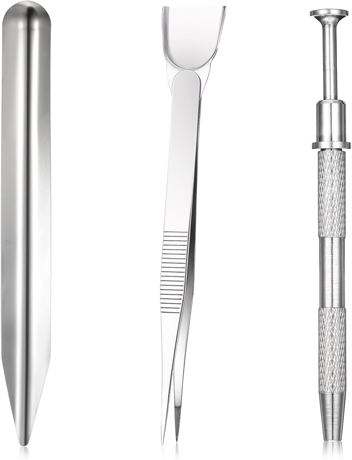 Stainless Steel Bead Scoop Pen and Tweezers for Cake and Jewelry Decoration
