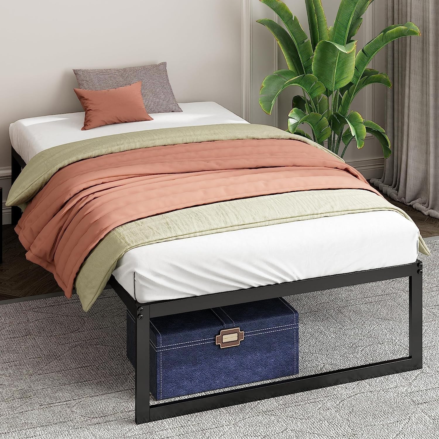 Zinus Quick Lock 35cm Queen Bed Frame/Under Bed Storage, Metal Mattress Bed B... - Picture 9 of 13