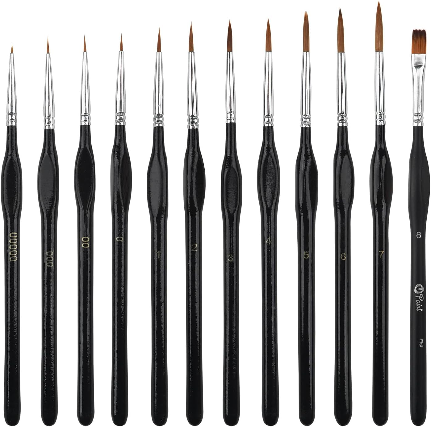 12Pcs Miniature Paint Brushes Set, Fine Detail Brushes for Acrylic Watercolour Oil Face Painting, Models Figurines Paint by Numbers
