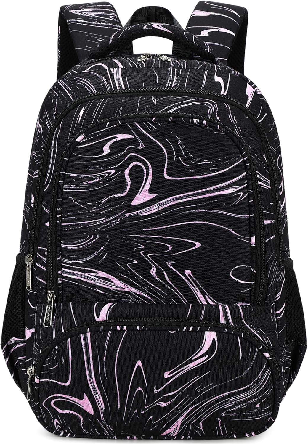 Lightweight Kids Backpack for School Girls Teens Bookbag Kindergarten Elementary School Bags (Marble Black)