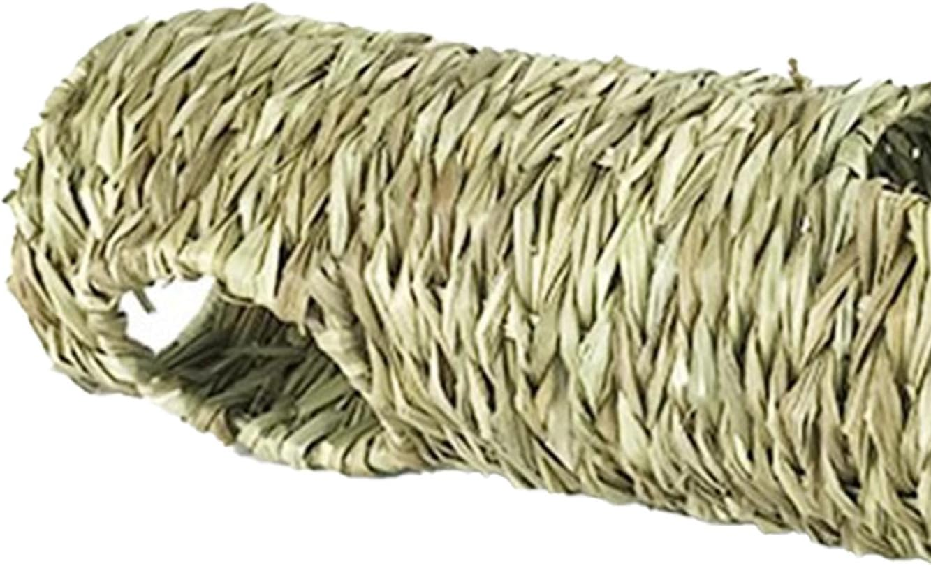 Generic Pet Grass Tunnel Toy Rabbit Tunnel Tube Hut Hay Bed Woven Grass House... - Picture 7 of 9