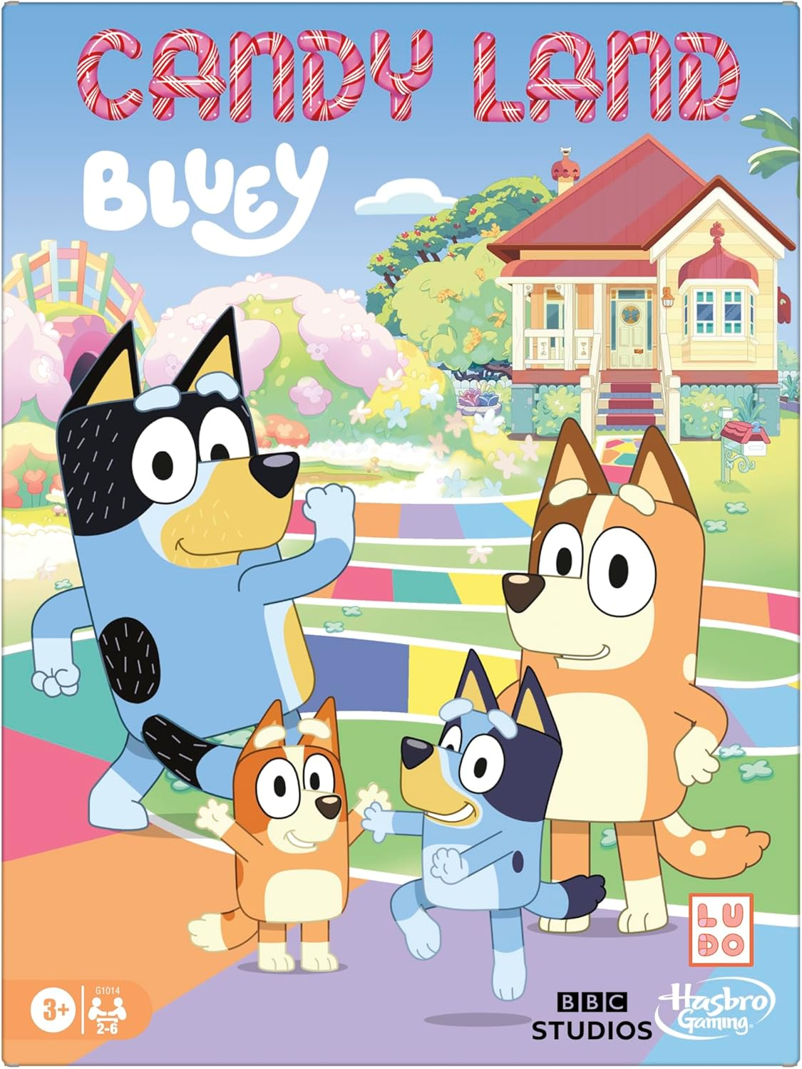 Hasbro Gaming Candy Land Bluey Edition Board Game | Ages 3 and up | 2-6 Players | Play as Dad, Mum, Bluey, Bingo, Muffin, or Socks | Preschool Games | Kids Gifts (Amazon Exclusive)