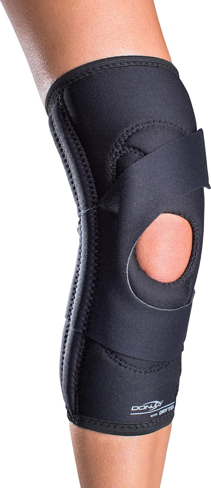 Lateral J Patella Knee Support Brace without Hinge: Drytex, Left Leg, Large