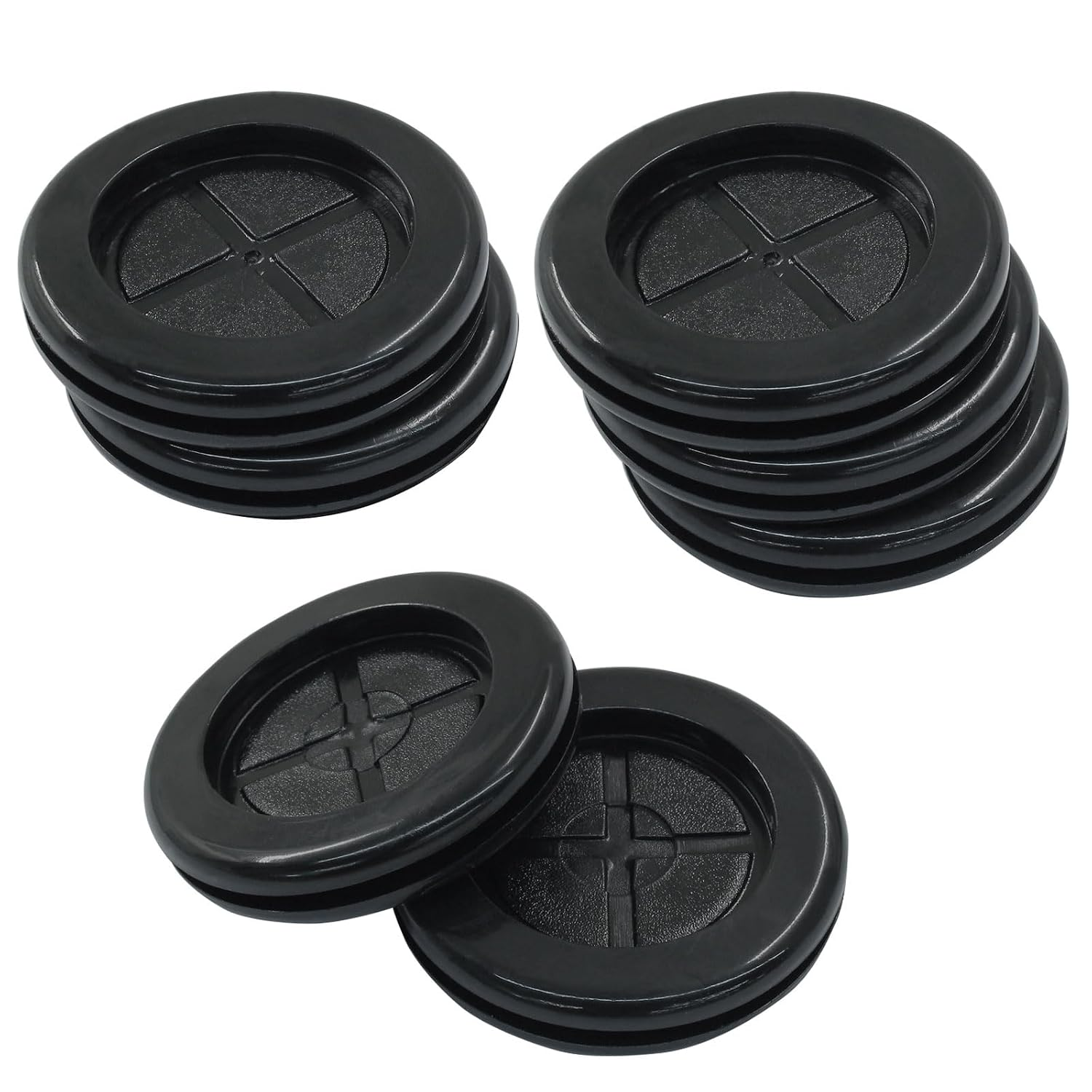 1.5 Inch Rubber Grommet for Wiring, 10 Pcs, Black