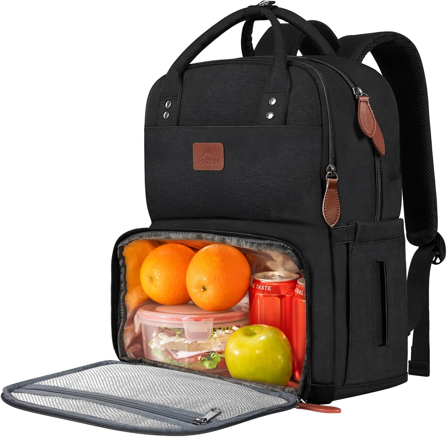 Work Backpack for Women, Insulated Cooler Backpacks with Lunch Box, 15.6 Inch Laptop Backpack with Lunch Compartment Reusable Water Resistant Food Bag for College Camping Picnics Womens Gifts