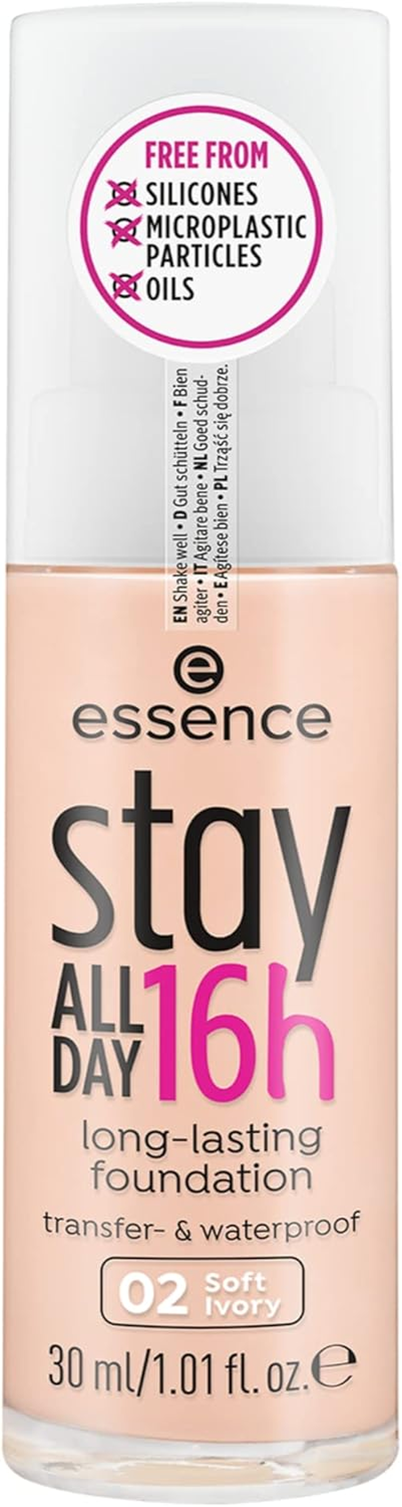 essence Cosmetics Stay All Day 16H Long-Lasting Foundation 30 ml, 02 Soft Ivory - Picture 2 of 14