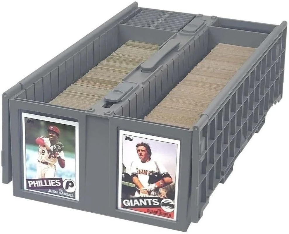 Collectible Card Bin – (Single, Gray) | Holds up to 1600 Cards | Plastic Storage Box for Pokémon, MTG & Sports Cards
