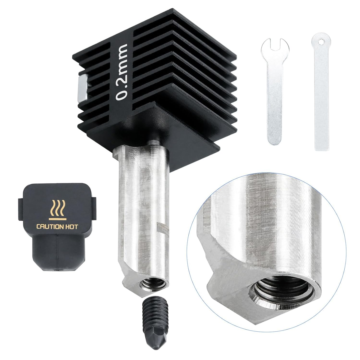 Bambu Lab A1 Mini 0.2mm Hotend with Removable Hardened Steel Nozzle