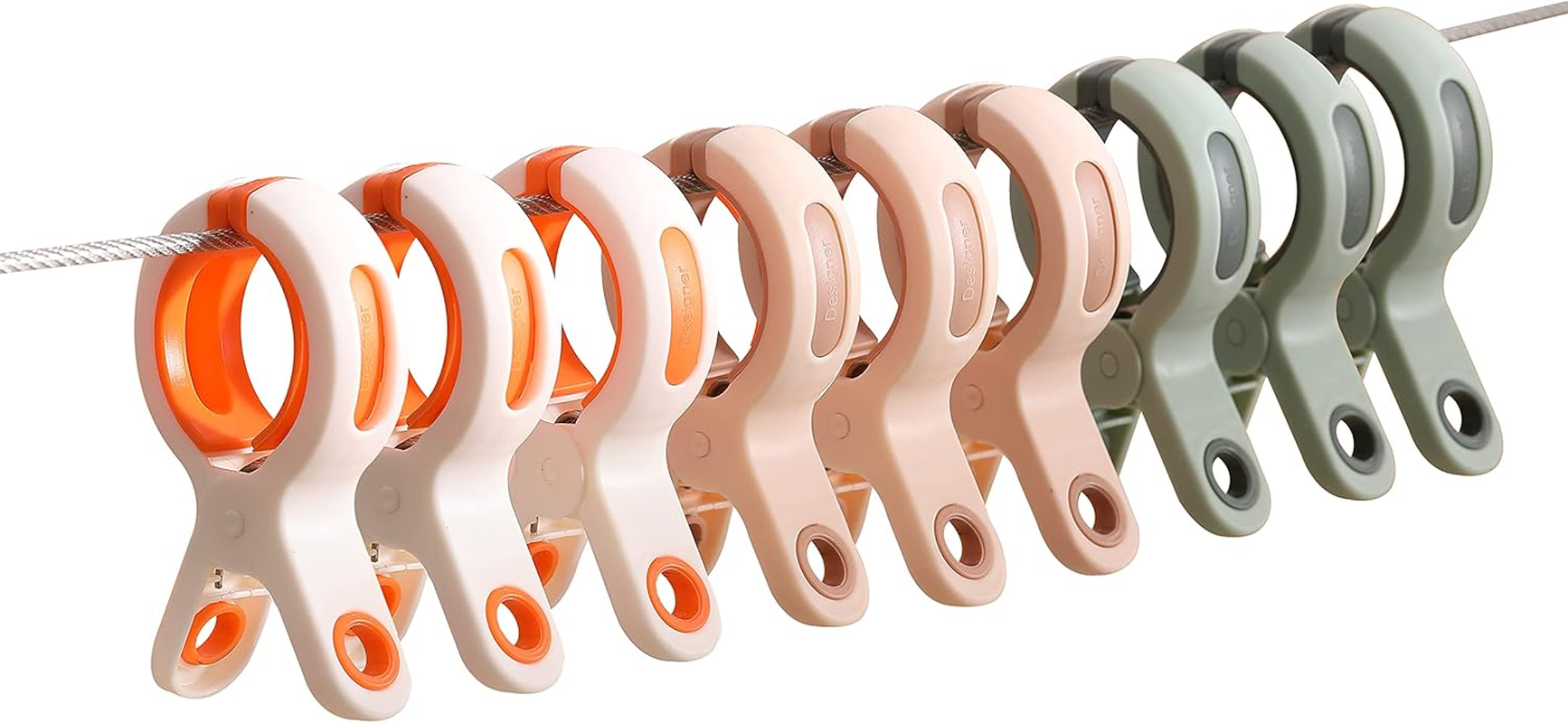 9 Pack Beach Towel Clips for Beach Chair Pool Chair on Cruise, Silicone Plastic Strong Clip,Keep Your Towel from Blowing Away,Fashion Bright Color