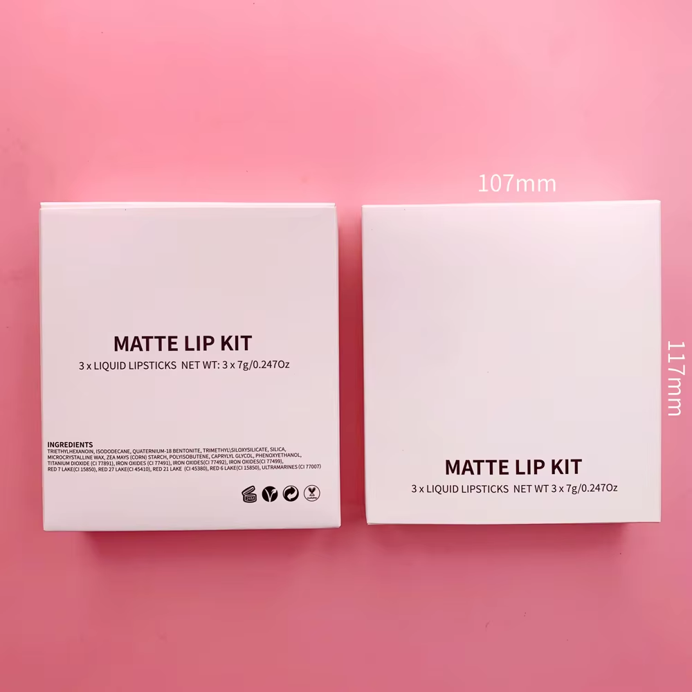 Makeup Waterproof Vegan Liquid Lipstick Set Custom Logo Lip Kit Private Label Matte Liquid Lipstick Set