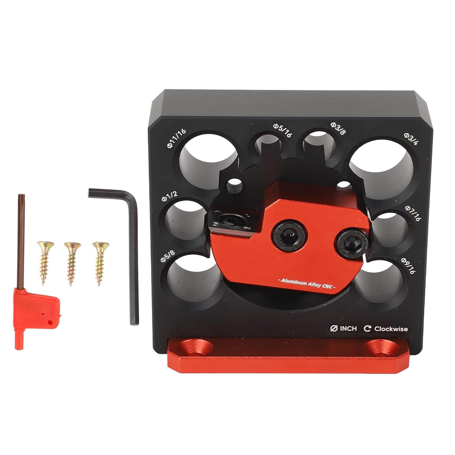 Dowel Maker Jig Kit Imperial Adjustable Carbide Inserts Woodworking round Rod Tool for Electric Drill 5/16-3/4 Inch 8 Holes