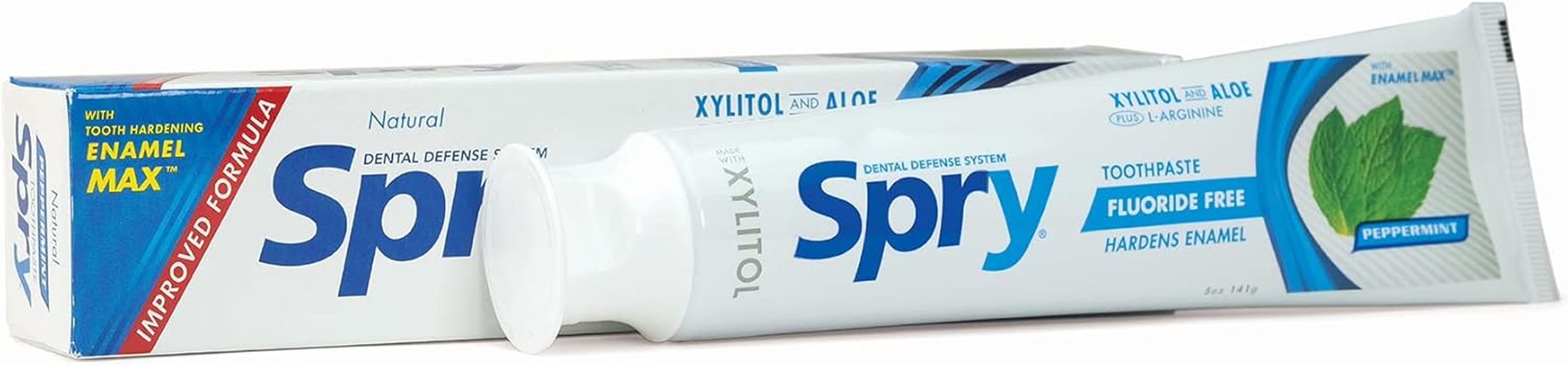 Spry Xylitol Toothpaste, Fluoride Free, Natural Spearmint, Anti-Plaque and Ta... - Picture 8 of 15