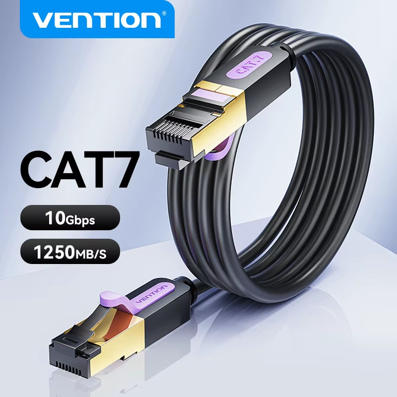 Cat 7 Ethernet Cable 10Gbps High Speed Flat Gigabit STP RJ45 LAN Cable Cat7 Network Cable Patch Code for Router Ethernet