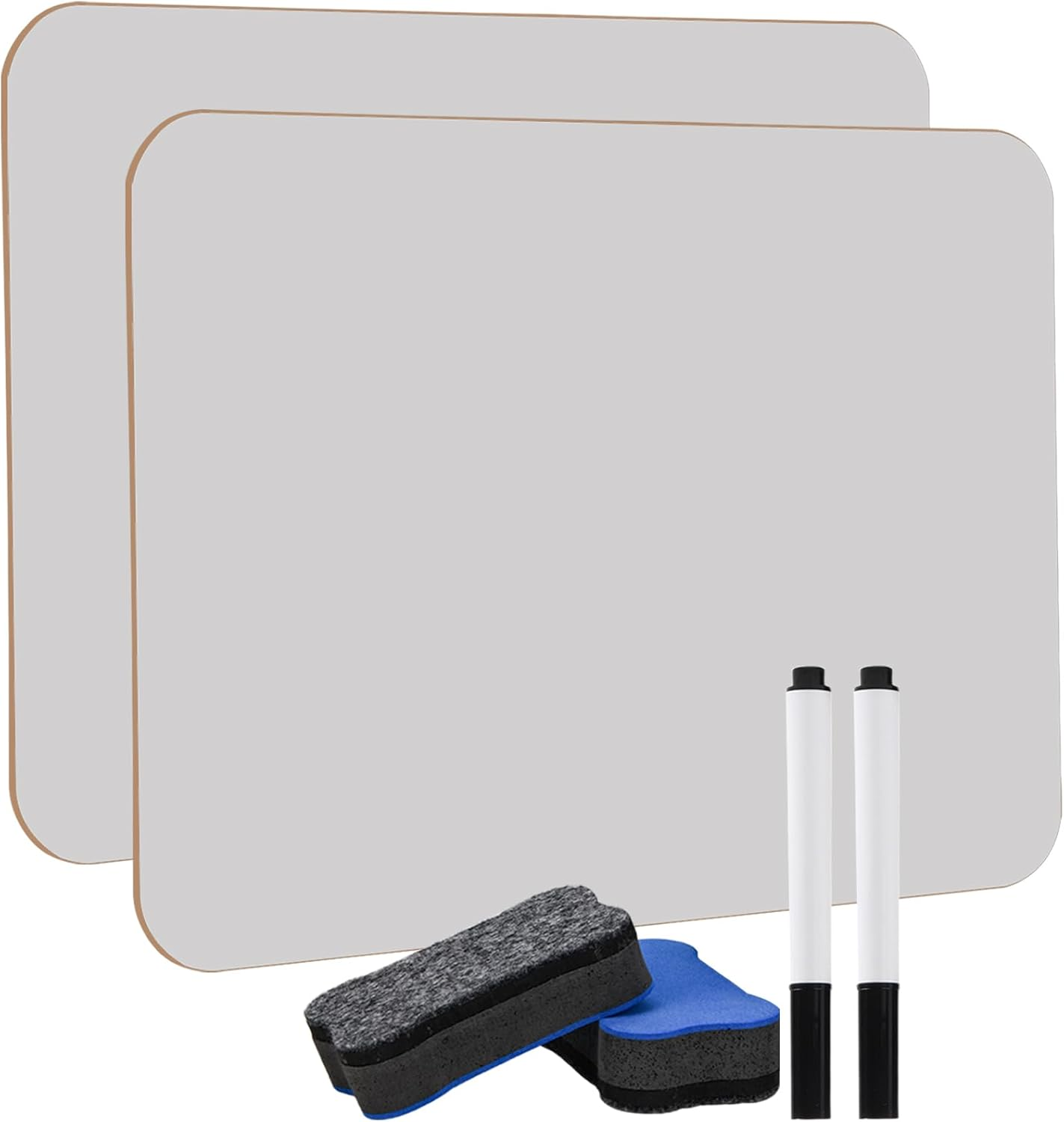 Hisredsun 2 Stück Whiteboard Klein, Mini Whiteboard A4, Abwischbare Tafel Mit 2 Stiften Und 2 Radiergummis, Kleines Whiteboard Für Klassenzimmer, Zuhause Und Büro