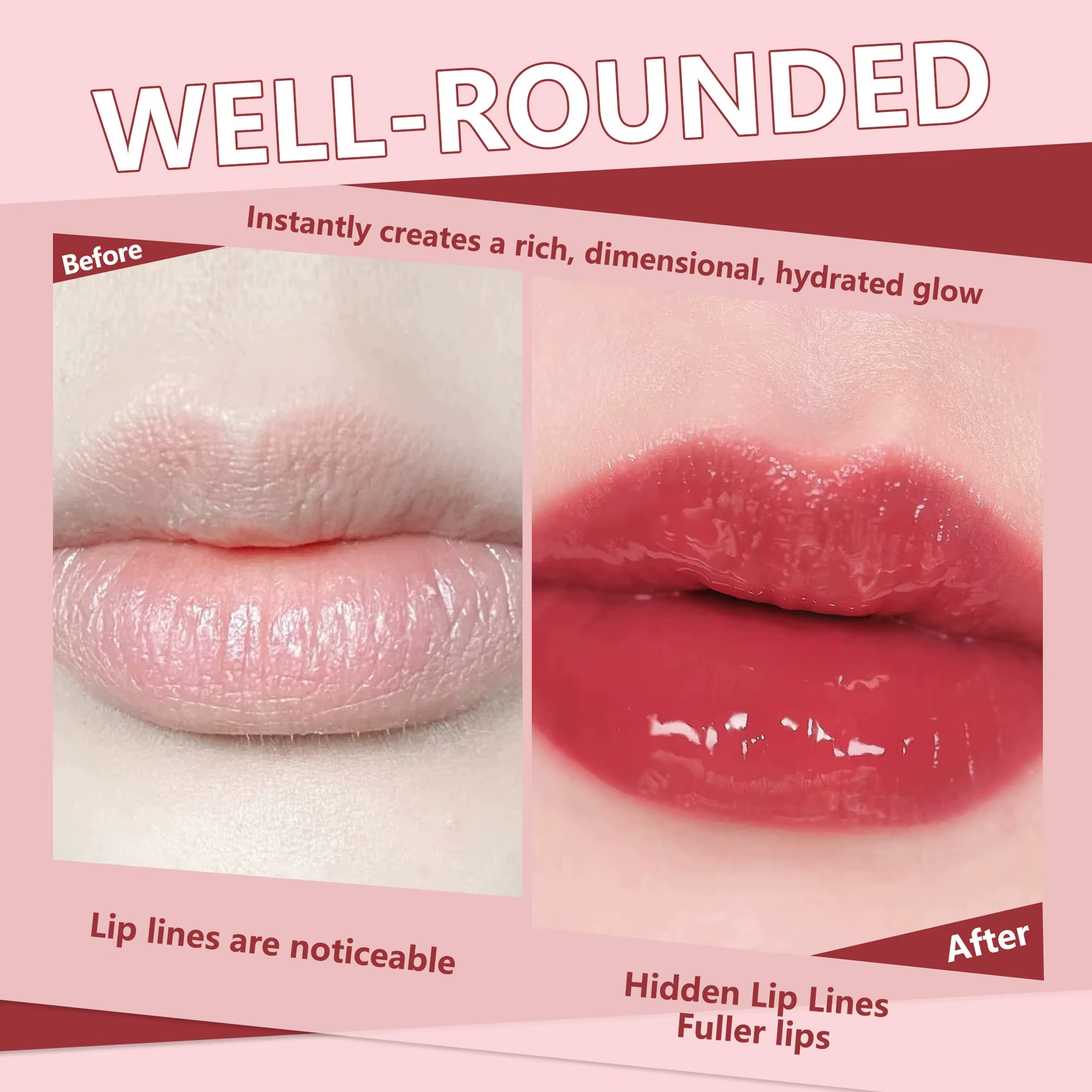 Water-Glow Hydrating Non-Sticky Plumping Lip Gloss Moisturizing Long Lasting Nourishing Lip Glow Oil