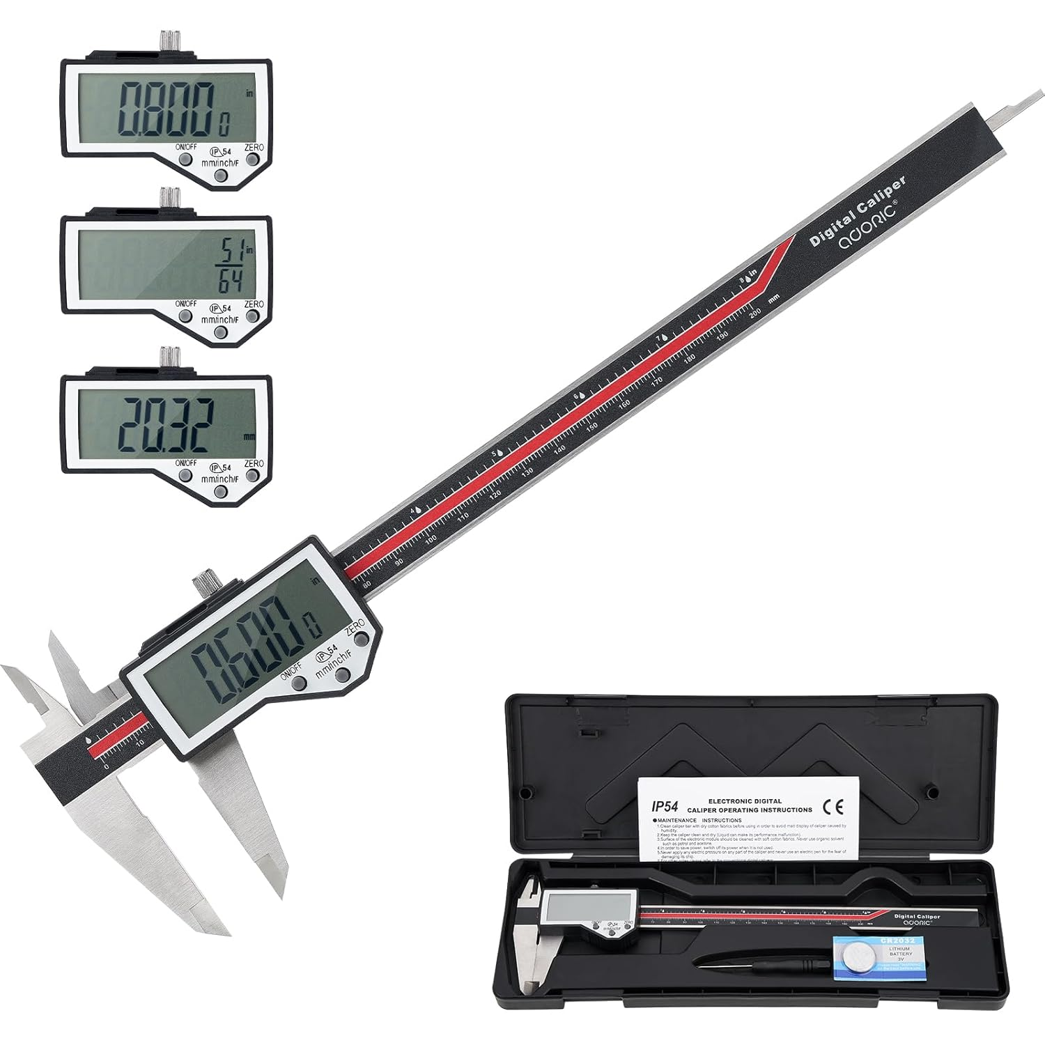Digital Caliper 8 Caliper Measuring Tool Extreme Accuracy Waterproof Electroni