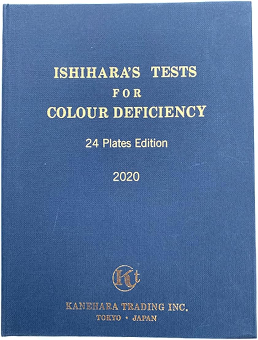 Ishihara Color Vision Test Book 24 Plates with User Manual