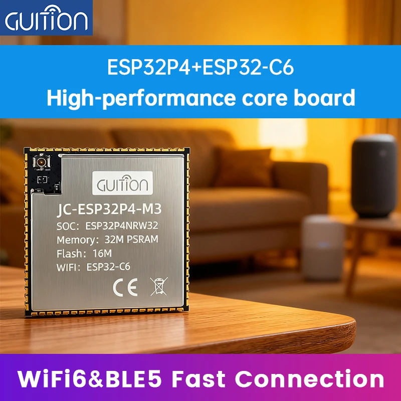 High-Performance ESP32-P4 Core Board & ESP32-C6 Module Minimum System Board for AI IoT, Machine Vision, HMI Projects