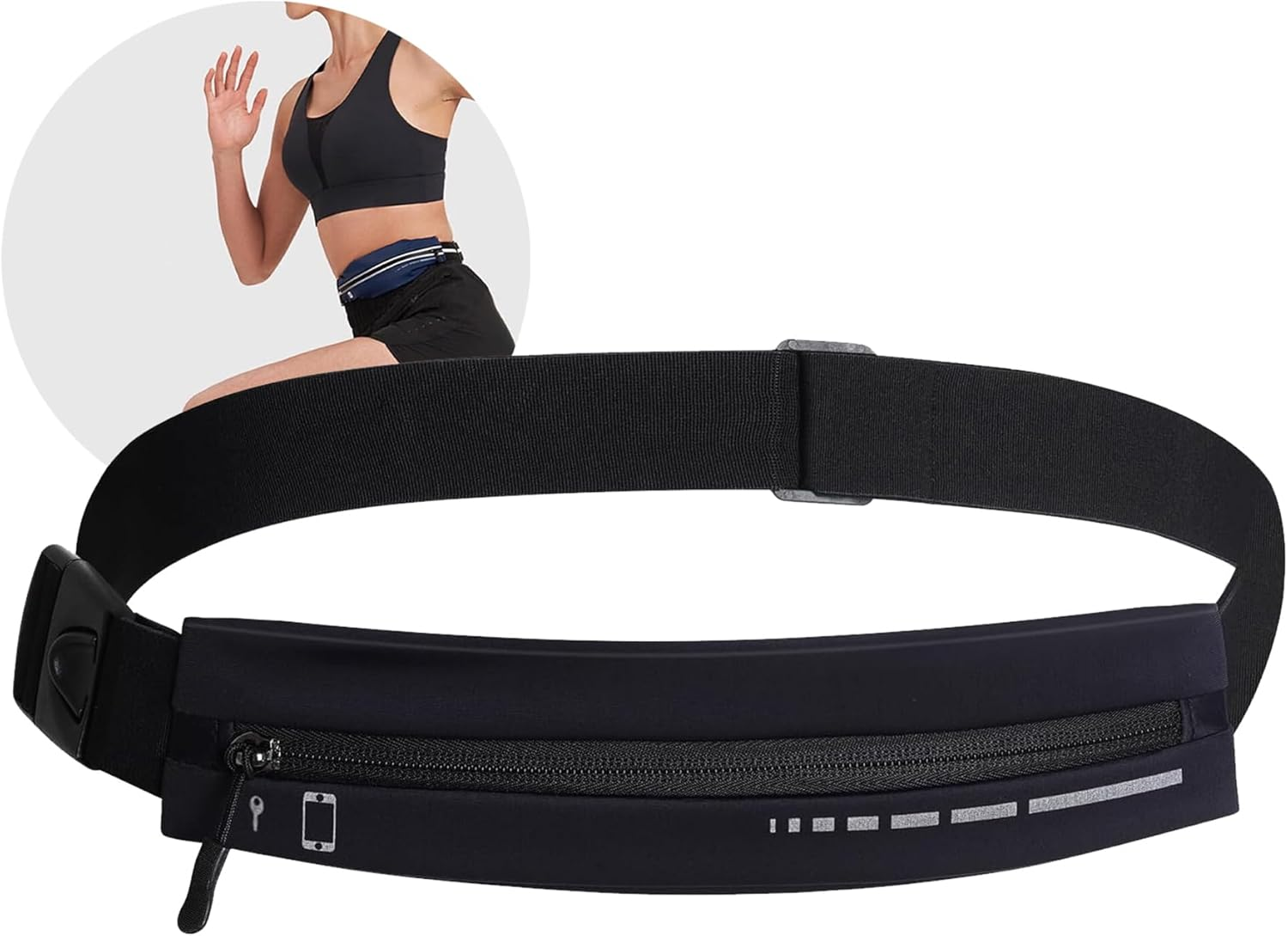 Slim Running Belt Fanny Pack for Men Women, Phone Holder for Running Water Re... - Picture 2 of 14
