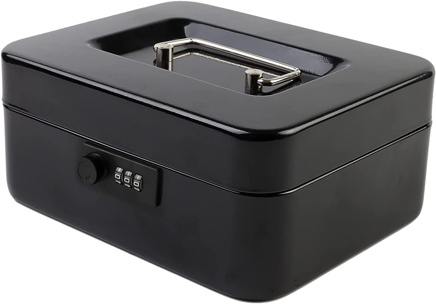 Cash Box with Combination Lock Safe Metal Money Box  7.87