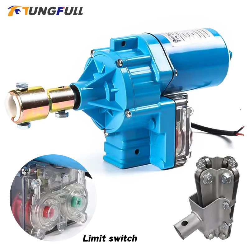 DC 24V Automatic Electric Film Roller Greenhouse Rolling Machine Motorized Roll up Film Device for Greenhouse Automation