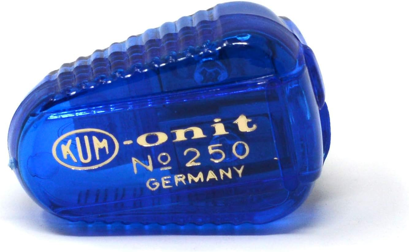 Kum 105.11.21 Polystyrene Lead Pointer 2-Hole Pencil Sharpeners with Container, Colors Vary
