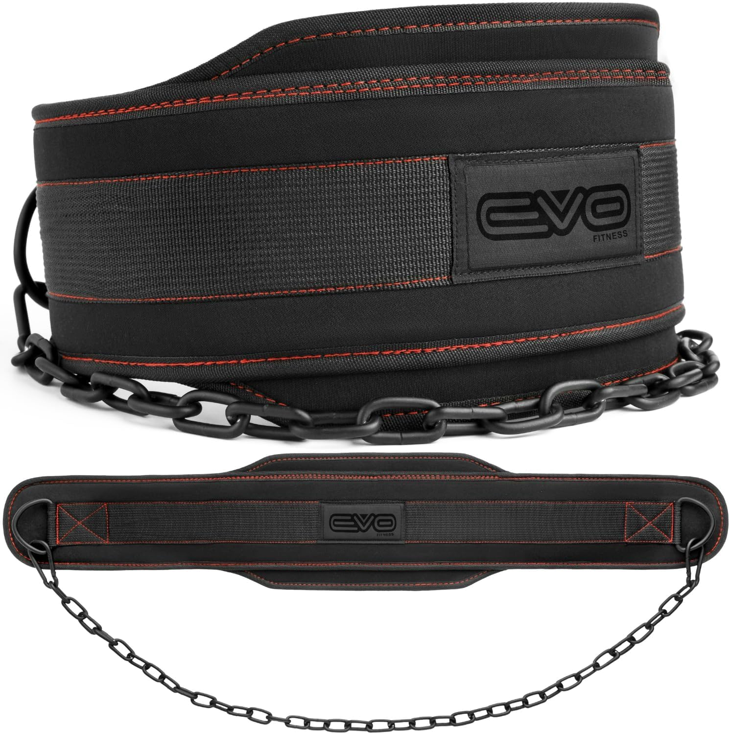 Dip Belt Heavy Duty 36 Inch Adjustable Chain Weight Lifting Belt 6.2" Back Support Lifting Belt Dipping Belt Chin Pull Ups Men Women Bodybuilding Powerlifting Workout Gym Training Neoprene