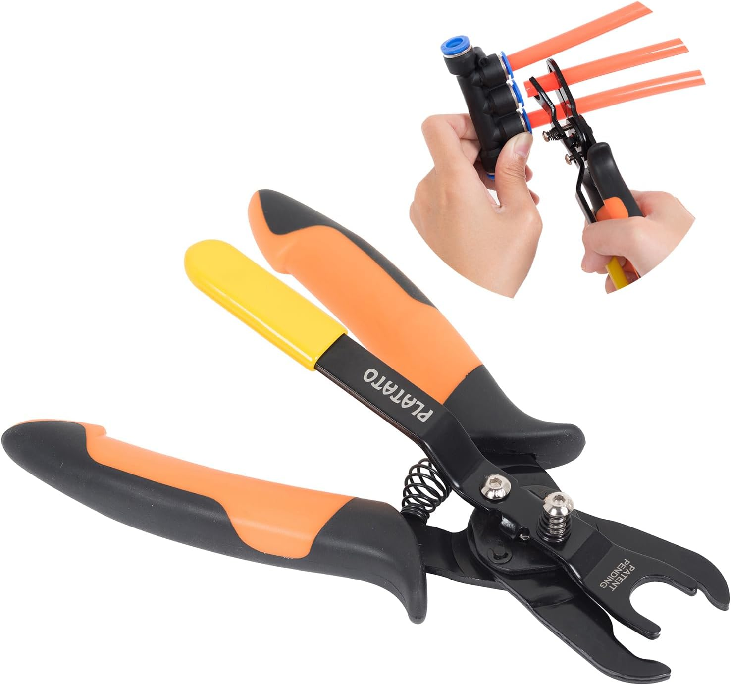 PLATATO Push to Connect Fittings Disconnect Tool Air Line Removal Tool for 3/8”, 1/2” (10-12Mm) Pneumatic Air Hose Quick Connect Fittings Quick Release Pliers