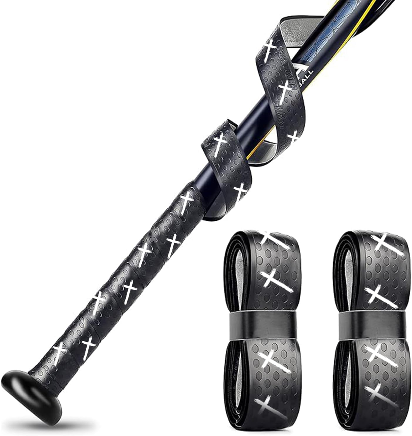 Faith Cross Religious Baseball Bat Grip Tape, 1.1Mm Precut Full Adhesive Bat Wrap for Baseball & Softball, Anti-Slip Sports Bat Handle Grip