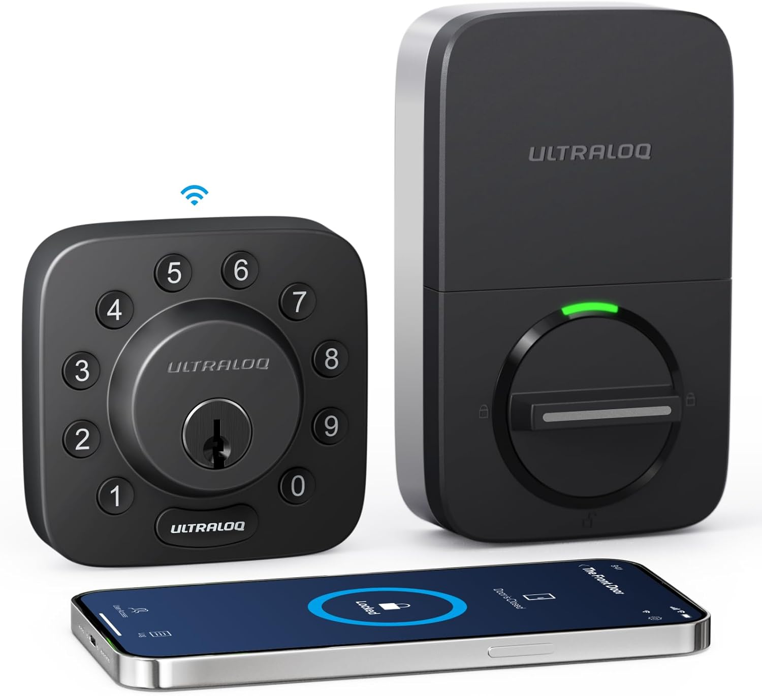 U-Bolt Wifi Smart Deadbolt Lock with Door Sensor, Remote Access